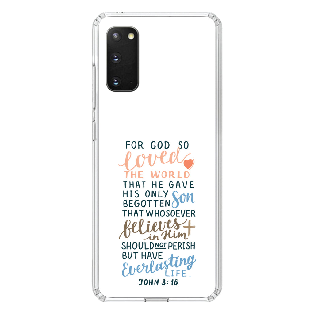 John 3:16, For God So Loved The World Clear Shockproof iPhone Case, view 14
