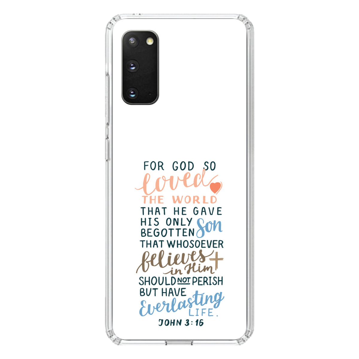 John 3:16, For God So Loved The World Clear Shockproof iPhone Case, view 14