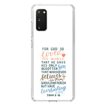 DistinctInk® Clear Shockproof Hybrid Case for Apple iPhone / Samsung Galaxy / Google Pixel - John 3:16 - For God So Loved The World
