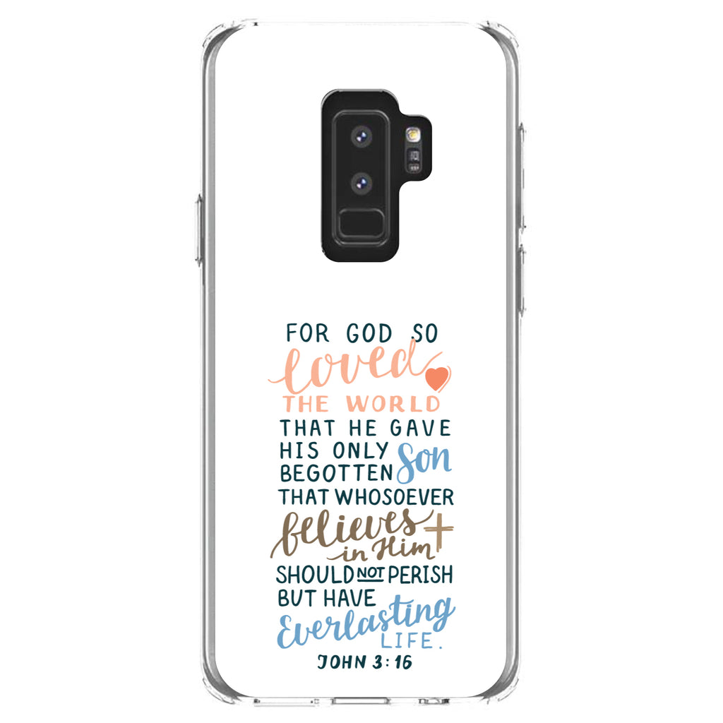 John 3:16, For God So Loved The World Clear Shockproof iPhone Case, view 20