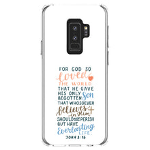 DistinctInk® Clear Shockproof Hybrid Case for Apple iPhone / Samsung Galaxy / Google Pixel - John 3:16 - For God So Loved The World