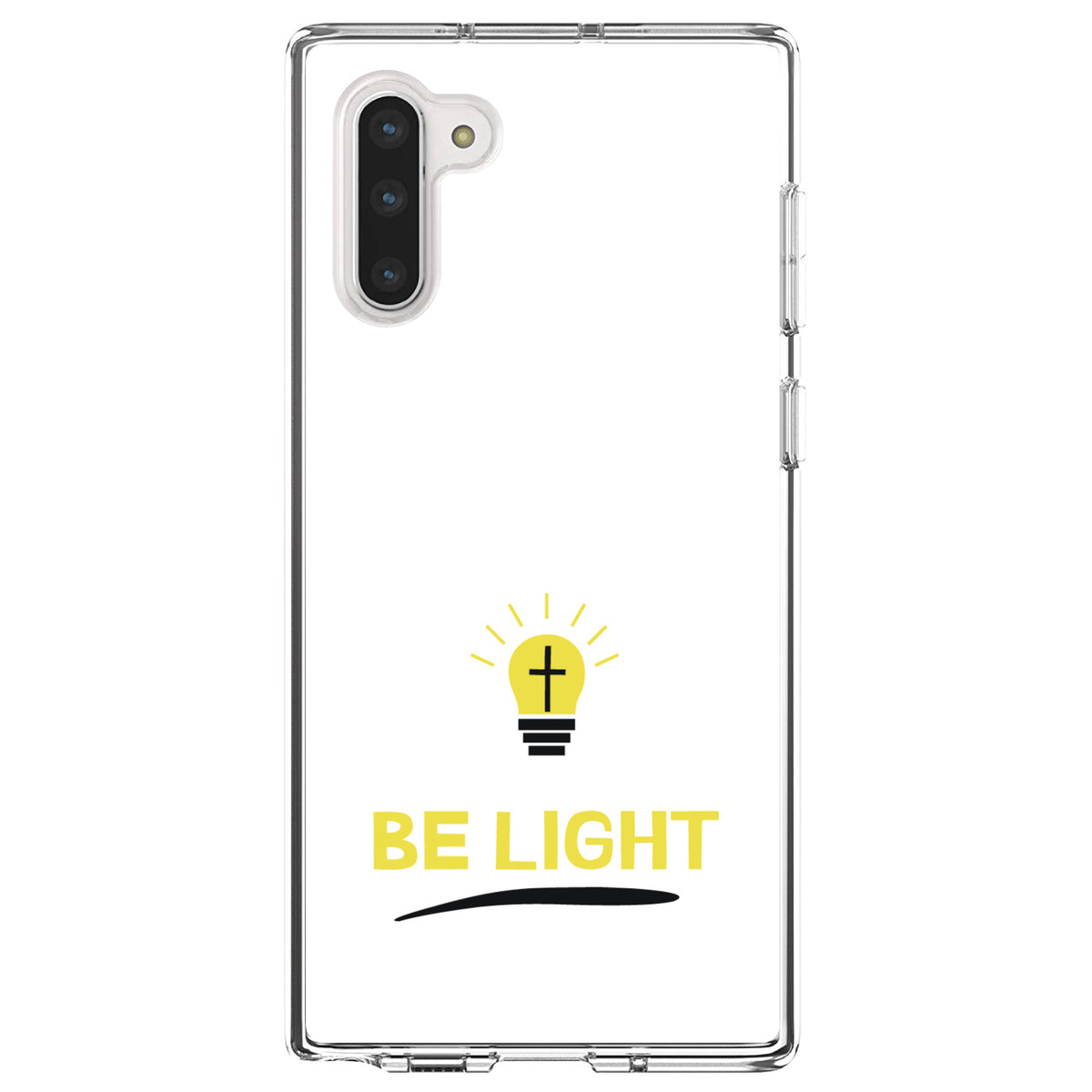 BE LIGHT, Cross in a Light Bulb Clear Shockproof iPhone Case, view 9