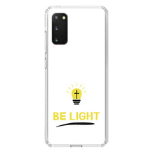 DistinctInk® Clear Shockproof Hybrid Case for Apple iPhone / Samsung Galaxy / Google Pixel - BE LIGHT - Cross in a Light Bulb