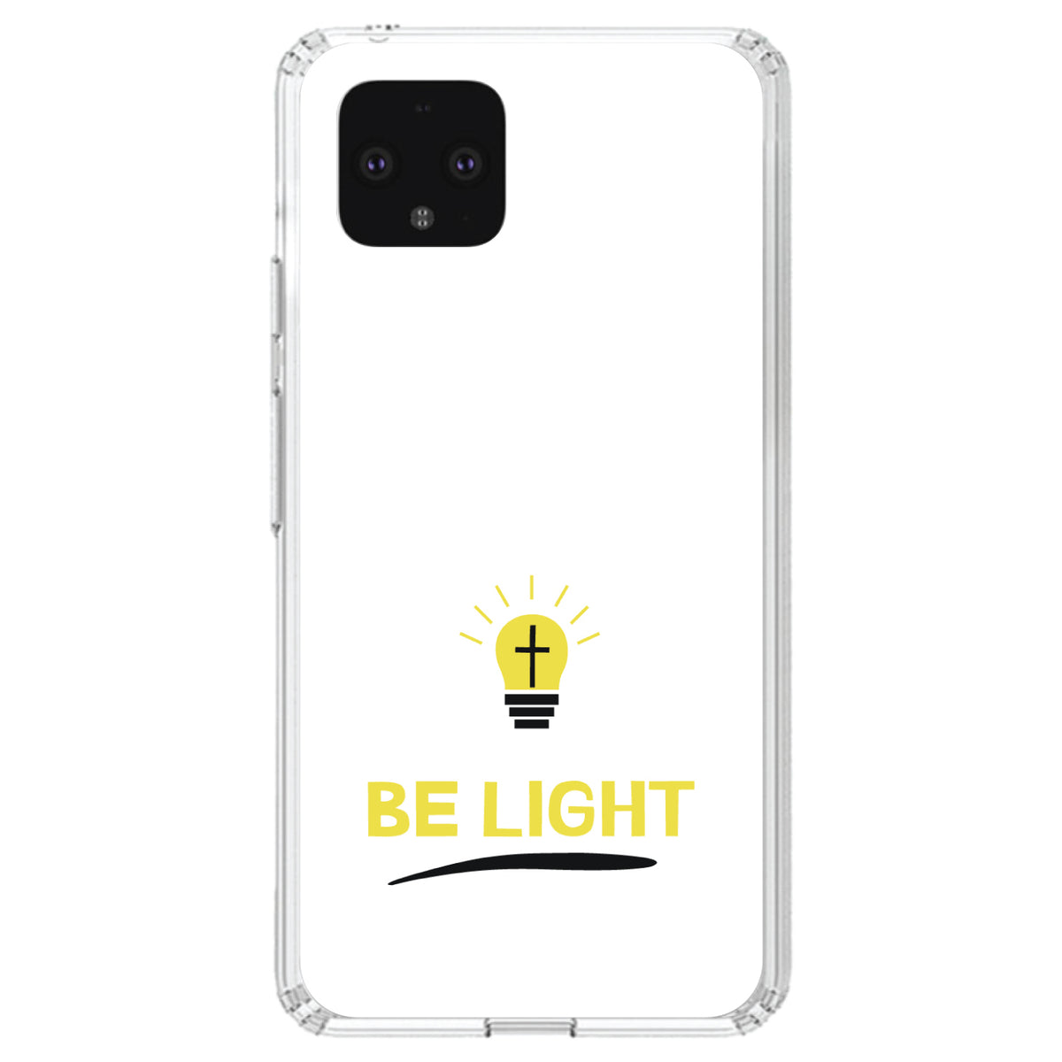 BE LIGHT, Cross in a Light Bulb Clear Shockproof iPhone Case, view 23