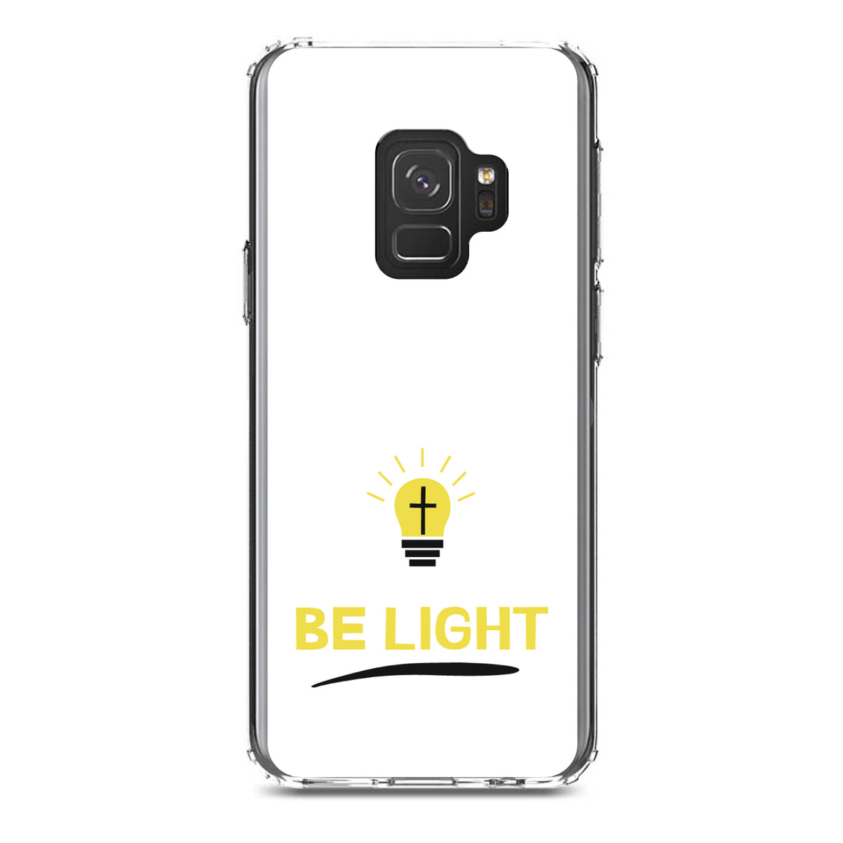 BE LIGHT, Cross in a Light Bulb Clear Shockproof iPhone Case, view 19
