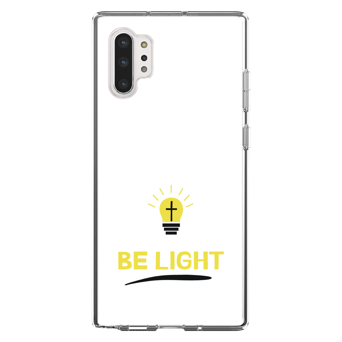 BE LIGHT, Cross in a Light Bulb Clear Shockproof iPhone Case, view 10