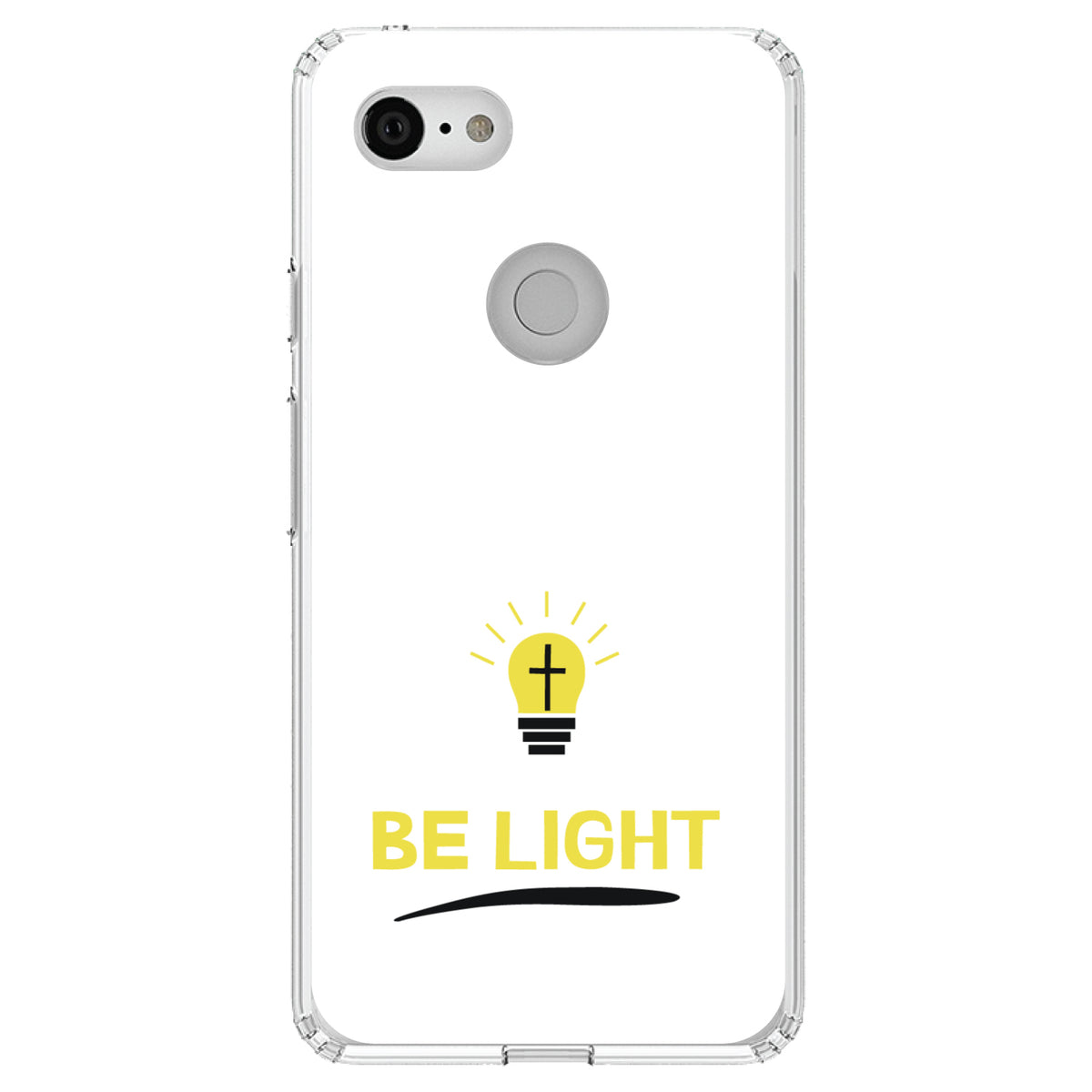 BE LIGHT, Cross in a Light Bulb Clear Shockproof iPhone Case, view 22