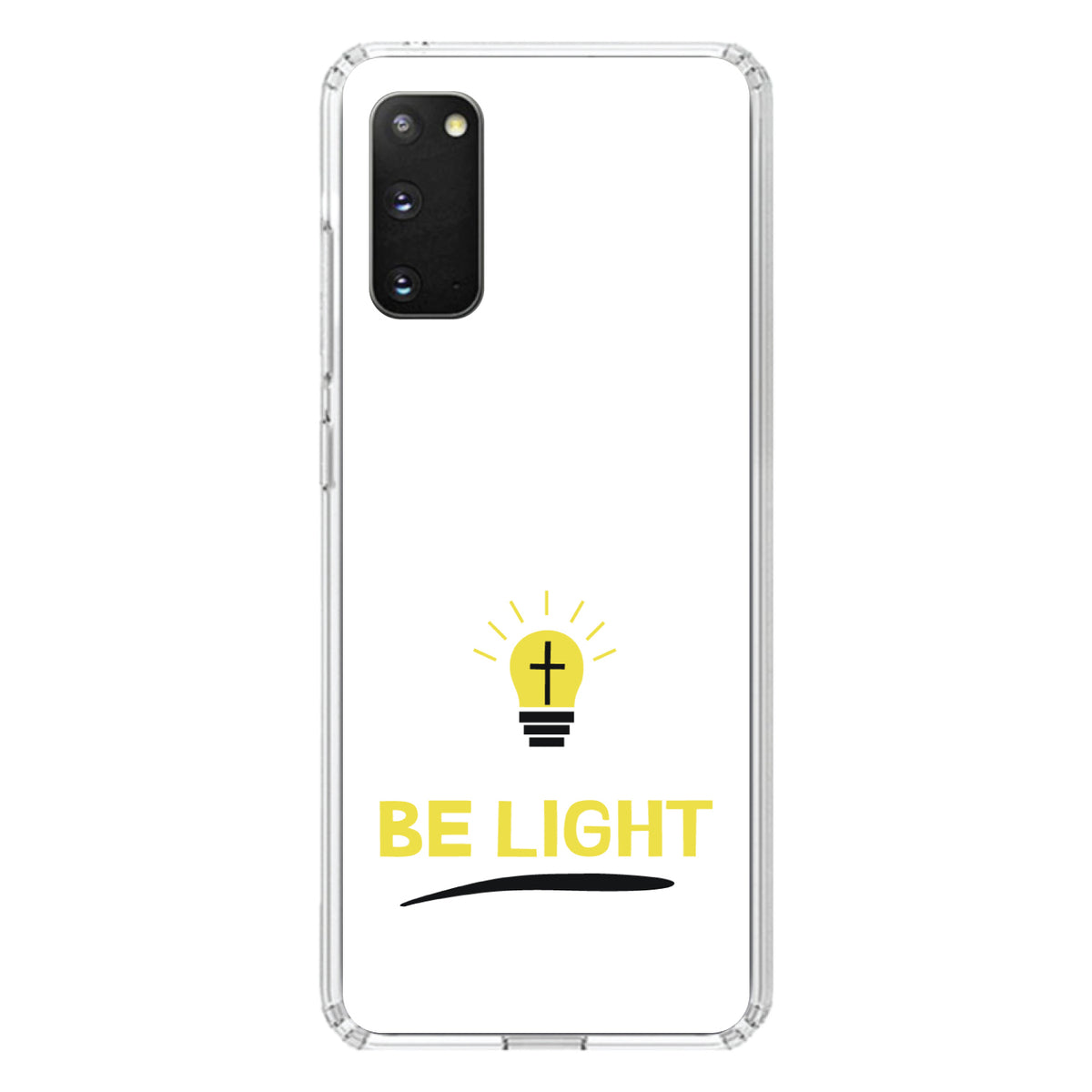 BE LIGHT, Cross in a Light Bulb Clear Shockproof iPhone Case, view 13