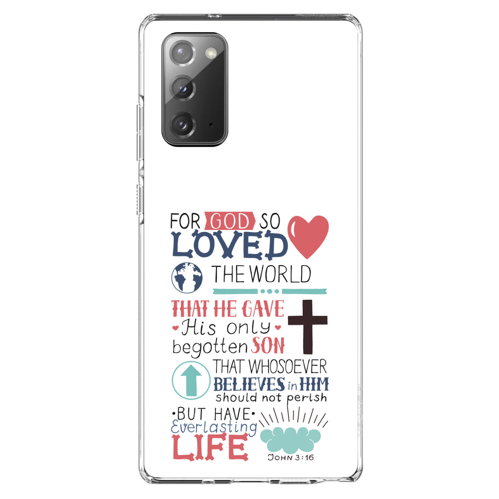 John 3:16, Pink Teal, For God So Loved The World Clear Shockproof iPhone Case, view 8