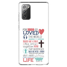 DistinctInk® Clear Shockproof Hybrid Case for Apple iPhone / Samsung Galaxy / Google Pixel - John 3:16 - Pink Teal - For God So Loved The World