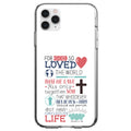 John 3:16, Pink Teal, For God So Loved The World Clear Shockproof iPhone Case