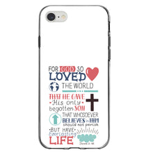 DistinctInk® Clear Shockproof Hybrid Case for Apple iPhone / Samsung Galaxy / Google Pixel - John 3:16 - Pink Teal - For God So Loved The World