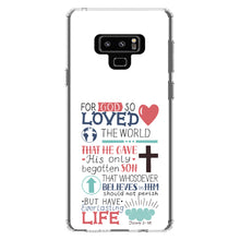 DistinctInk® Clear Shockproof Hybrid Case for Apple iPhone / Samsung Galaxy / Google Pixel - John 3:16 - Pink Teal - For God So Loved The World
