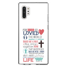 DistinctInk® Clear Shockproof Hybrid Case for Apple iPhone / Samsung Galaxy / Google Pixel - John 3:16 - Pink Teal - For God So Loved The World