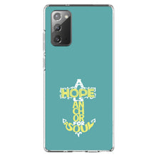 DistinctInk® Clear Shockproof Hybrid Case for Apple iPhone / Samsung Galaxy / Google Pixel - Hope is an Anchor for a Sould - Yellow Teal