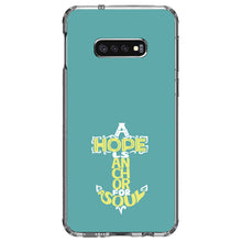 DistinctInk® Clear Shockproof Hybrid Case for Apple iPhone / Samsung Galaxy / Google Pixel - Hope is an Anchor for a Sould - Yellow Teal