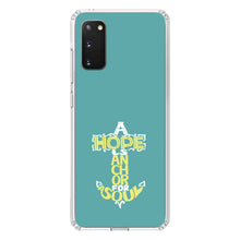 DistinctInk® Clear Shockproof Hybrid Case for Apple iPhone / Samsung Galaxy / Google Pixel - Hope is an Anchor for a Sould - Yellow Teal