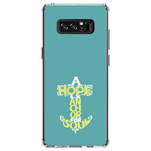 DistinctInk® Clear Shockproof Hybrid Case for Apple iPhone / Samsung Galaxy / Google Pixel - Hope is an Anchor for a Sould - Yellow Teal