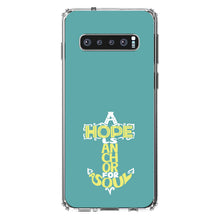 DistinctInk® Clear Shockproof Hybrid Case for Apple iPhone / Samsung Galaxy / Google Pixel - Hope is an Anchor for a Sould - Yellow Teal