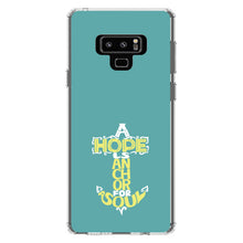 DistinctInk® Clear Shockproof Hybrid Case for Apple iPhone / Samsung Galaxy / Google Pixel - Hope is an Anchor for a Sould - Yellow Teal
