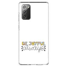 DistinctInk® Clear Shockproof Hybrid Case for Apple iPhone / Samsung Galaxy / Google Pixel - Be Joyful Always - Rainbow Color