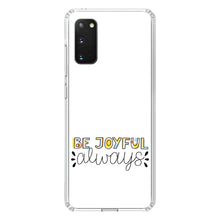 DistinctInk® Clear Shockproof Hybrid Case for Apple iPhone / Samsung Galaxy / Google Pixel - Be Joyful Always - Rainbow Color