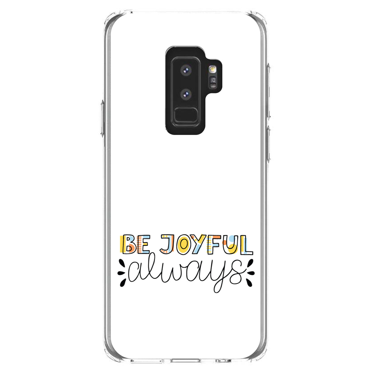 Be Joyful Always, Rainbow Color Clear Shockproof iPhone Case, view 20