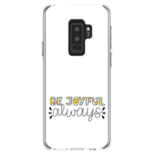 DistinctInk® Clear Shockproof Hybrid Case for Apple iPhone / Samsung Galaxy / Google Pixel - Be Joyful Always - Rainbow Color