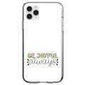 Be Joyful Always, Rainbow Color Clear Shockproof iPhone Case