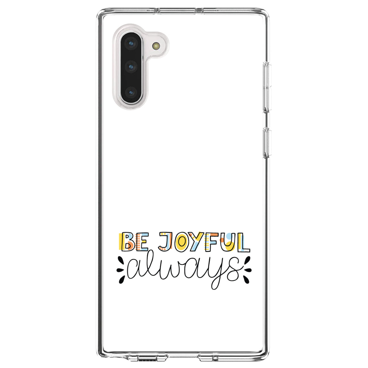 Be Joyful Always, Rainbow Color Clear Shockproof iPhone Case, view 9