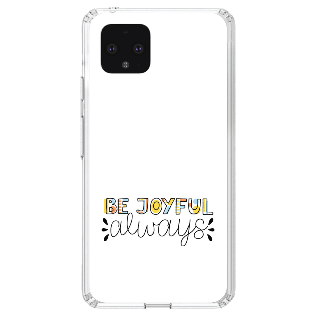 Be Joyful Always, Rainbow Color Clear Shockproof iPhone Case, view 23