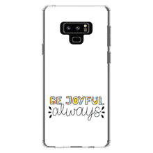 DistinctInk® Clear Shockproof Hybrid Case for Apple iPhone / Samsung Galaxy / Google Pixel - Be Joyful Always - Rainbow Color