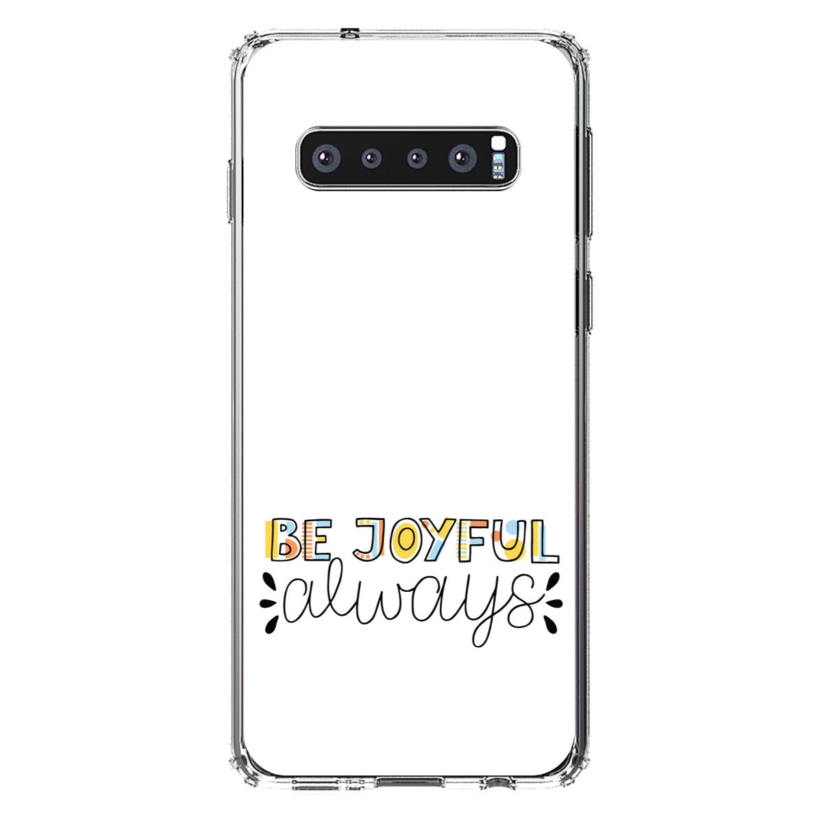 Be Joyful Always, Rainbow Color Clear Shockproof iPhone Case, view 17