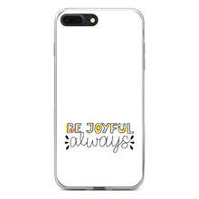 DistinctInk® Clear Shockproof Hybrid Case for Apple iPhone / Samsung Galaxy / Google Pixel - Be Joyful Always - Rainbow Color