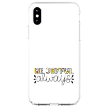 DistinctInk® Clear Shockproof Hybrid Case for Apple iPhone / Samsung Galaxy / Google Pixel - Be Joyful Always - Rainbow Color