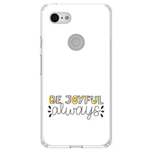 DistinctInk® Clear Shockproof Hybrid Case for Apple iPhone / Samsung Galaxy / Google Pixel - Be Joyful Always - Rainbow Color