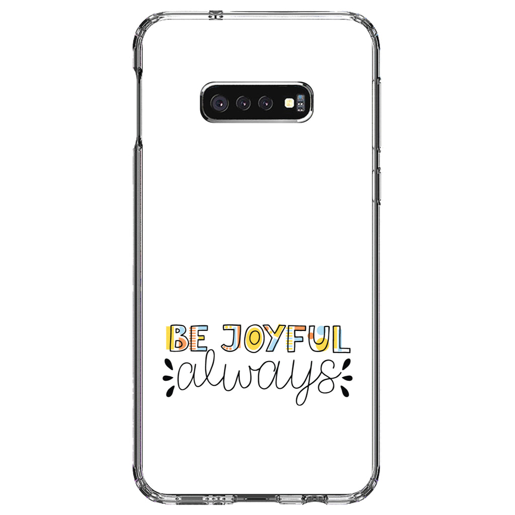 Be Joyful Always, Rainbow Color Clear Shockproof iPhone Case, view 18