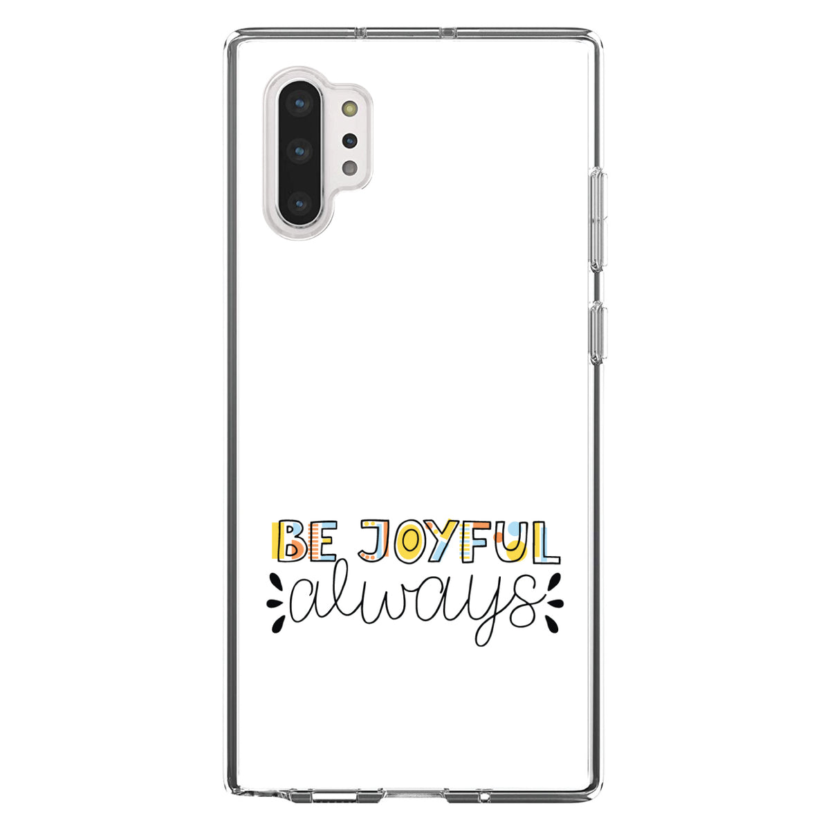 Be Joyful Always, Rainbow Color Clear Shockproof iPhone Case, view 10