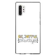 DistinctInk® Clear Shockproof Hybrid Case for Apple iPhone / Samsung Galaxy / Google Pixel - Be Joyful Always - Rainbow Color