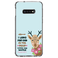 DistinctInk® Clear Shockproof Hybrid Case for Apple iPhone / Samsung Galaxy / Google Pixel - Psalm 42:1 - Long for God as the Deer Water