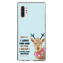 DistinctInk® Clear Shockproof Hybrid Case for Apple iPhone / Samsung Galaxy / Google Pixel - Psalm 42:1 - Long for God as the Deer Water