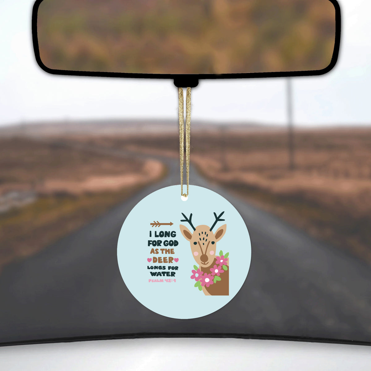 Long for God as the Deer Water Ceramic Ornament, view 3