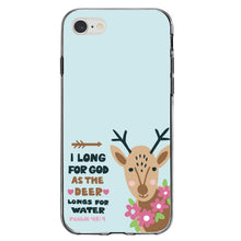DistinctInk® Clear Shockproof Hybrid Case for Apple iPhone / Samsung Galaxy / Google Pixel - Psalm 42:1 - Long for God as the Deer Water