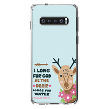 DistinctInk® Clear Shockproof Hybrid Case for Apple iPhone / Samsung Galaxy / Google Pixel - Psalm 42:1 - Long for God as the Deer Water