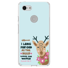 DistinctInk® Clear Shockproof Hybrid Case for Apple iPhone / Samsung Galaxy / Google Pixel - Psalm 42:1 - Long for God as the Deer Water