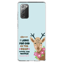 DistinctInk® Clear Shockproof Hybrid Case for Apple iPhone / Samsung Galaxy / Google Pixel - Psalm 42:1 - Long for God as the Deer Water