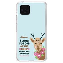DistinctInk® Clear Shockproof Hybrid Case for Apple iPhone / Samsung Galaxy / Google Pixel - Psalm 42:1 - Long for God as the Deer Water