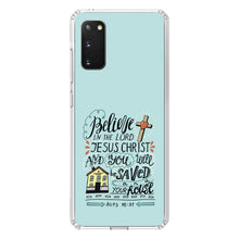 DistinctInk® Clear Shockproof Hybrid Case for Apple iPhone / Samsung Galaxy / Google Pixel - Acts 16:31 - Believe in the Lord Jesus Christ
