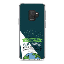 DistinctInk® Clear Shockproof Hybrid Case for Apple iPhone / Samsung Galaxy / Google Pixel - Genesis 1:1 - God Created the Heaven & the Earth