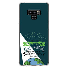 DistinctInk® Clear Shockproof Hybrid Case for Apple iPhone / Samsung Galaxy / Google Pixel - Genesis 1:1 - God Created the Heaven & the Earth